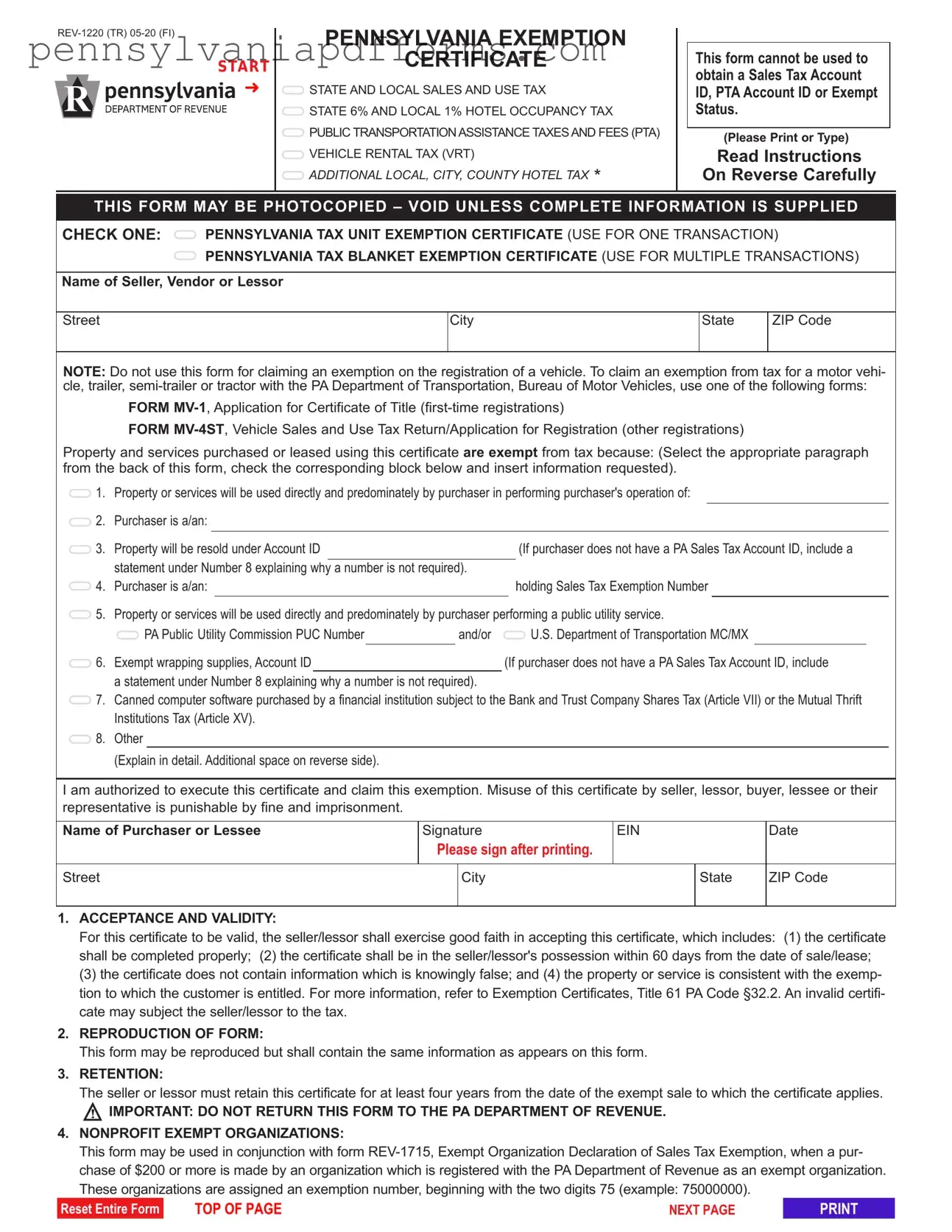 Pa Form