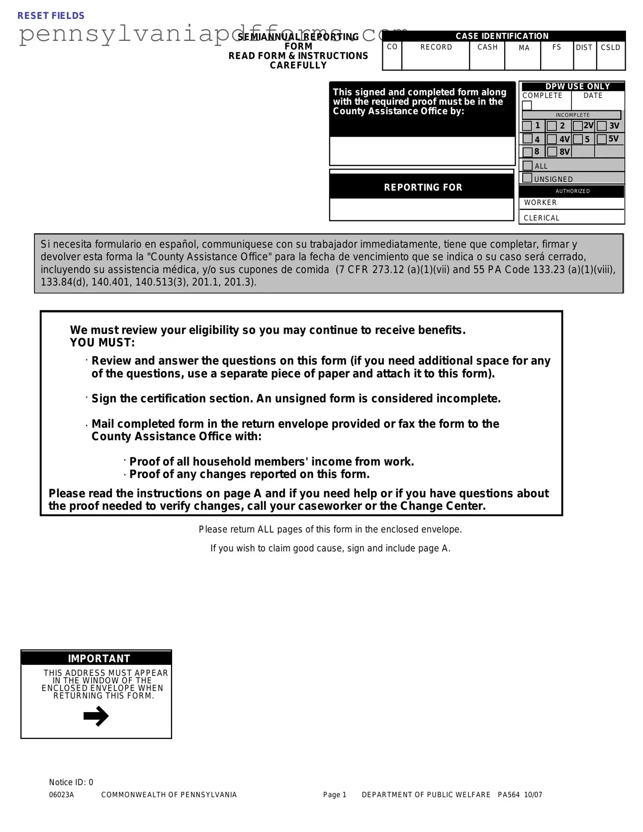 Pa564 Form